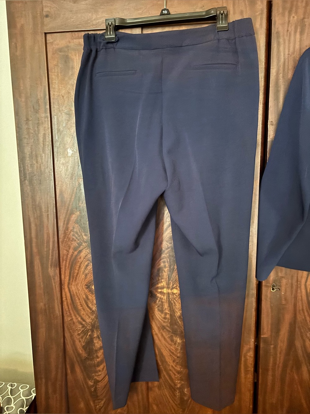 Kasper Navy Straight-Leg Dress Trousers